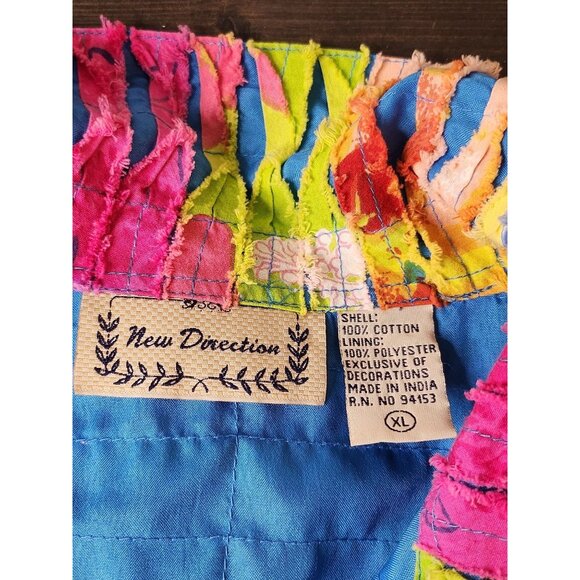 New Direction  Floral Patchwork Colorful Jacket XL‎ - Picture 6 of 7